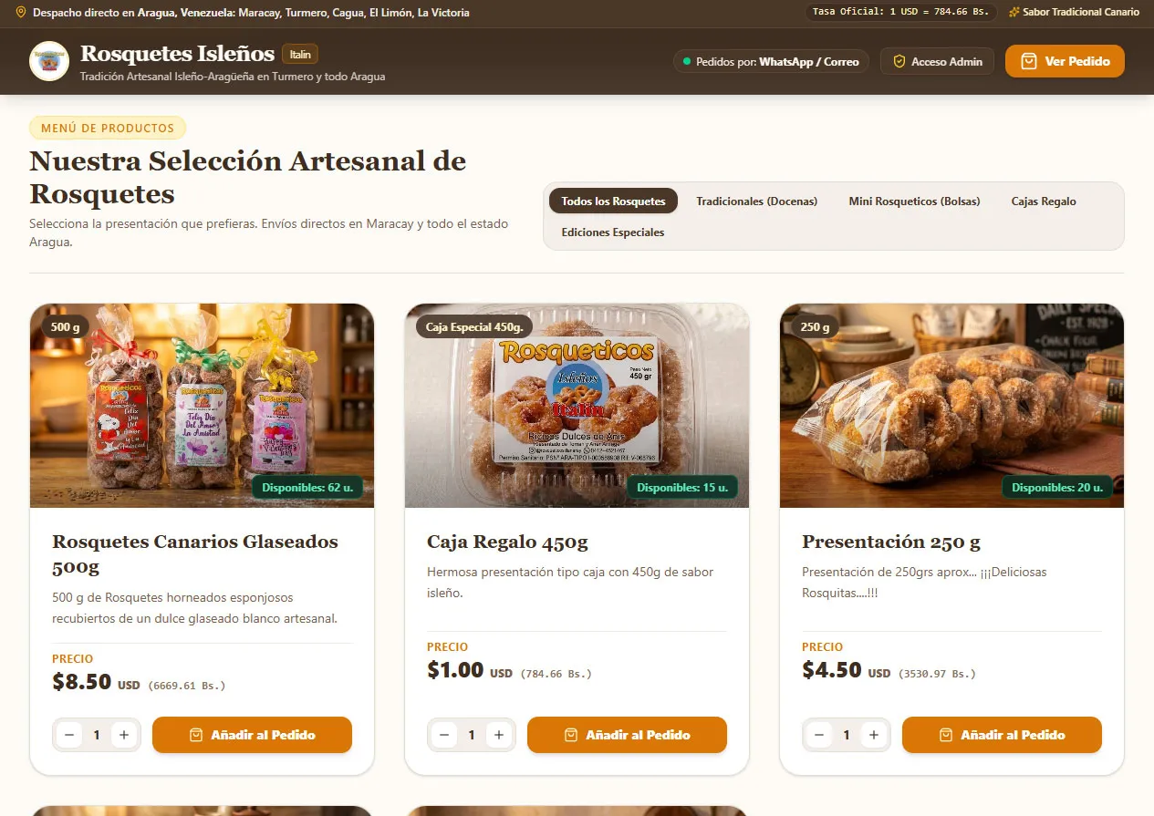Rosqueticos - Tienda Online con Pedidos por WhatsApp